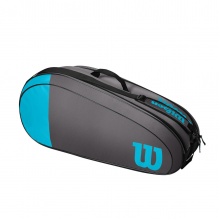 Wilson Tennis-Racketbag Team (Schlägertasche, 2 Hauptfächer) grau/blau 6er
